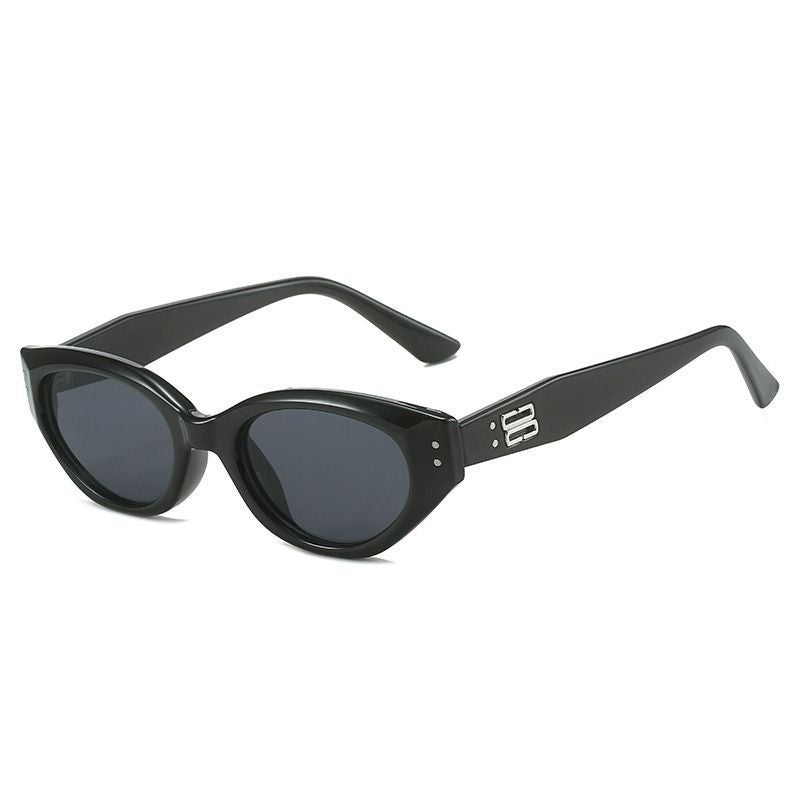 Wholesale Metal Rice Stud Sunglasses Small Frame Cat Eye Sunglasses